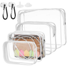 4-delige strandtas, telefoonhouder, organizer, reistas, toilettas, accessoires, weerbestendig PVC, lichtgewicht, stijlvol