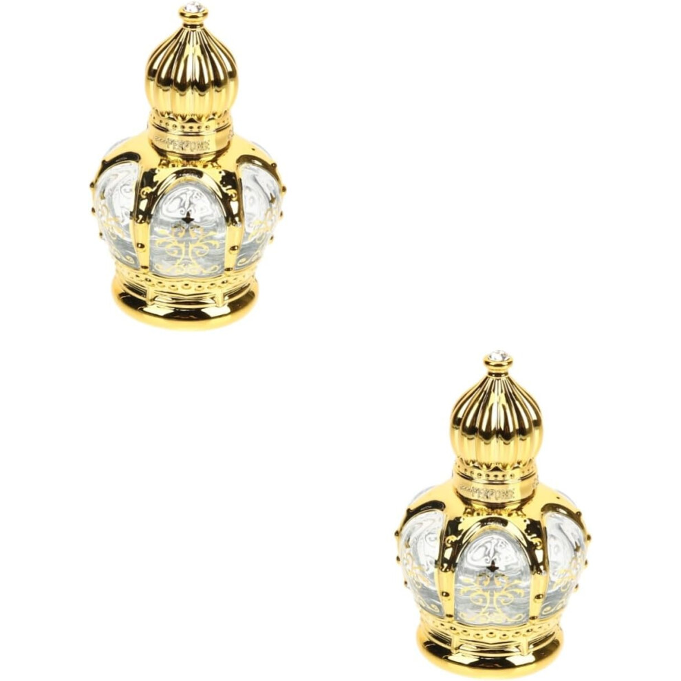 Hkhbjs 4Pcs Middle Eastern Empty Perfume Bottles Decor Refillable Glass Essential Oil Bottles