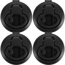 Boat Latches Marine Flush Pull Hatch Locks 4Pcs Black Round Handle Rv Deck Access Hatch Locking Hardware