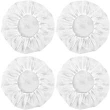 Lot de 4 couvercles élastiques réutilisables pour bols de fermentation à pain, en EVA facile à nettoyer, couleurs assorties.