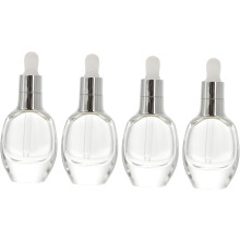 4pcs Refillable Glass Essential Oil Dropper Bottles Portable Storage Containers