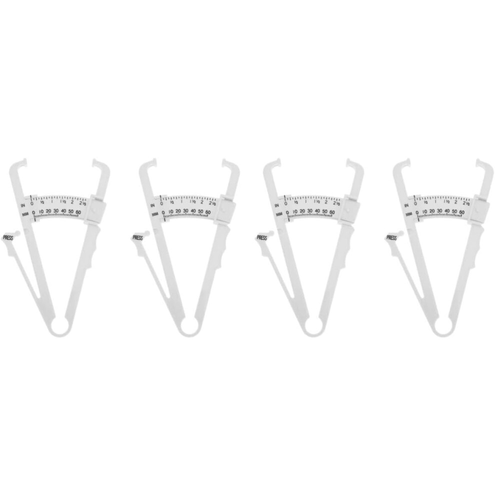 Hkhbjs 4Pcs Handheld Skinfold Caliper Body Fat Measurement Device For Men Women Accurate Measurement Tape Tool