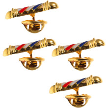 4pcs Vintage Barber Shop virando luz broche liga pino distintivo decoração