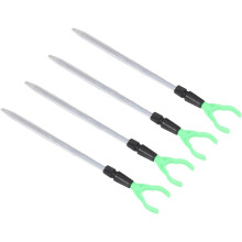 4-teiliges Angelrutenhalter-Set aus Aluminiumlegierung und Edelstahl mit Erdspieß, ausziehbar