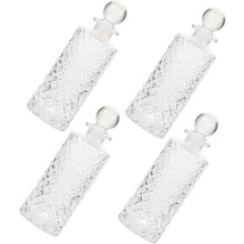 Lot de 4 flacons diffuseurs de parfum en verre de 150 ml pour aromathérapie. Matériau : verre simple.