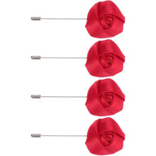 4pcs tecido rosa corsage pano artesanal flor broche decorativo chic peito para homens terno namorado