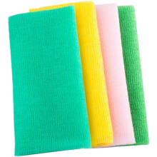 4 Stück Nylon-Peeling-Handtücher, hautfreundlich, verhindert Verstopfungen durch Öl, robuste Waschlappen