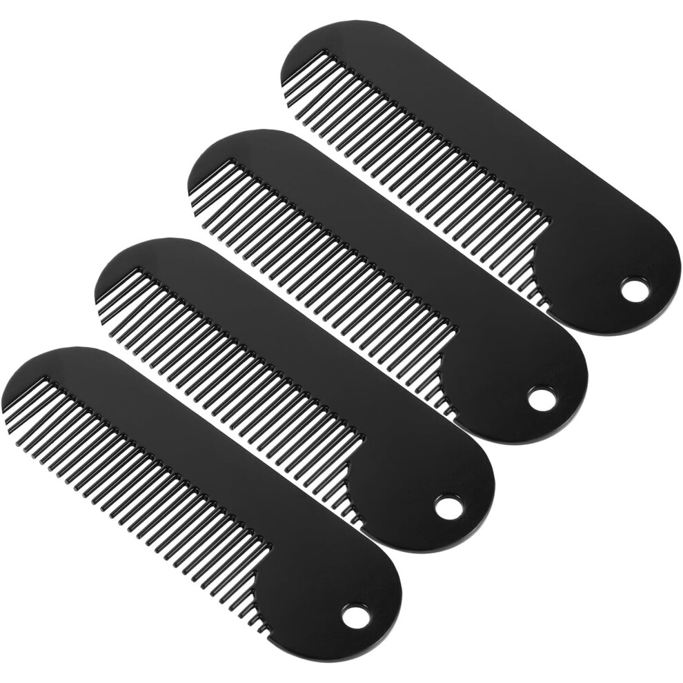 Hkhbjs 4Pcs Portable Mini Beard Comb Travel For Men Mustache Styling Grooming Fine Tooth Hairdressing