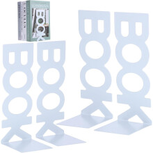 4 Stück dekorative Buchstützen aus Metall in Buchstabenform
