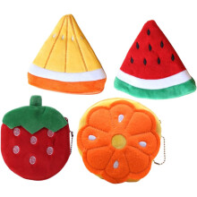 4 portamonete a forma di frutta, portamonete piccolo a forma di cartone animato per donne e ragazze, portachiavi, portamonete da viaggio