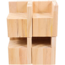 4 Stück quadratische Möbelbeine aus Holz für Betten und Tische – einfache Montage und robustes Design