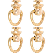 4 Stück D-Ringe aus Messing für Handtaschen, drehbar, robust, Metall-D-Ring-Schnallen, Bastelbedarf, D-förmige Schnallen