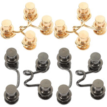 4 Sets verstellbare, nagelfreie Taillenknöpfe für Jeans, kleine Größe, Gold und Anthrazit-Schwarz