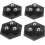 4 mini ruote piroettanti autoadesive con doppi cuscinetti a sfera, nere, robuste e di piccole dimensioni 1