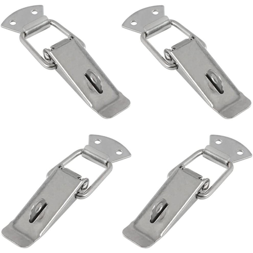 4Pcs Sturdy Spring Loaded Toggle Hasps Stainless Steel Latch Buckles 8686962955972