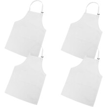 Malschürzen-Set für Kinder, 4-teilig, verstellbar, aus weißem Polyester, geeignet für Kleinkinder