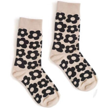 Paar Baumwollsocken, mittelhoch, mit Blumenmuster, für Damen und Mädchen, atmungsaktives Material