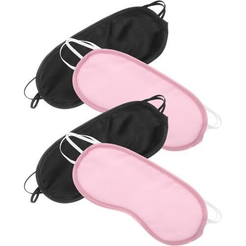 4pcs Disposable Eye Mask for Napping Sleeping Mask for Men Straps Soft Blackout Polyester Blindfolds