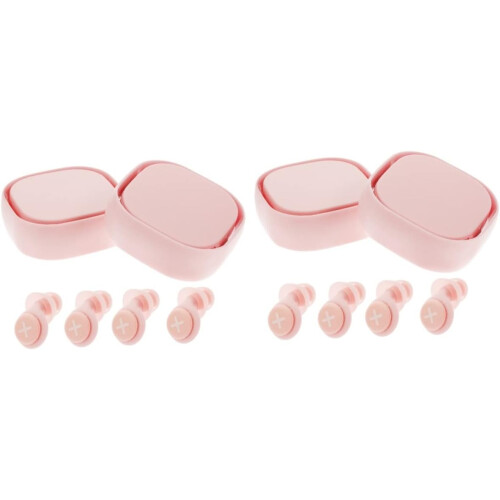 4sets Silicone Sleeping Earplugs for Students Sound Insulation Earplugs