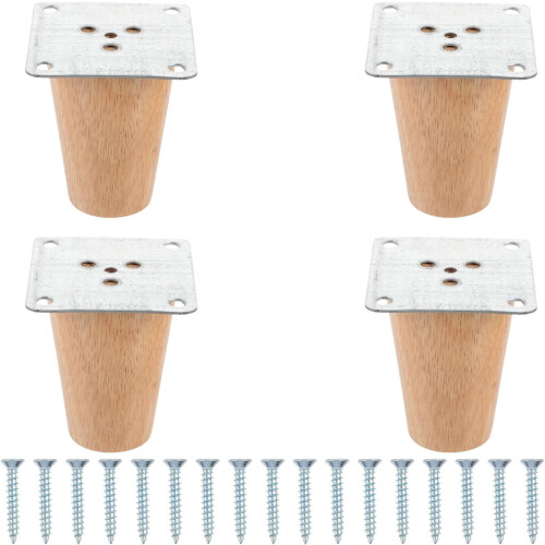 4 Sets Solid Timber Furniture Legs for Tables and Sofas