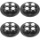 4 rotelle girevoli piccole autoadesive con cuscinetti a sfera in nylon, bianche e nere 1
