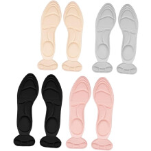 4 Paar bequeme Einlegesohlen aus Schwammstoff für Damen, rutschfeste Schuhe