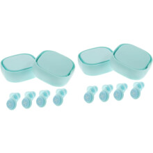 4sets Silicone Sound Insulation Earplugs for Students Invisible Sleeping Earplugs