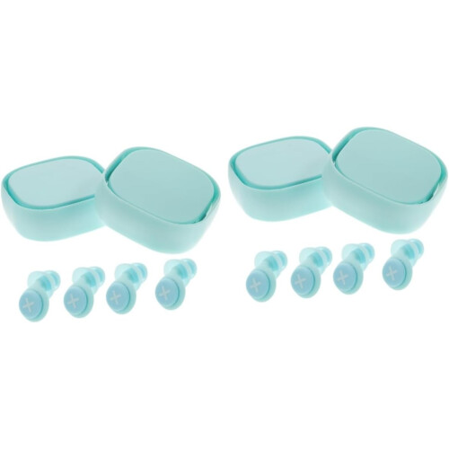 4sets Silicone Sound Insulation Earplugs for Students Invisible Sleeping Earplugs