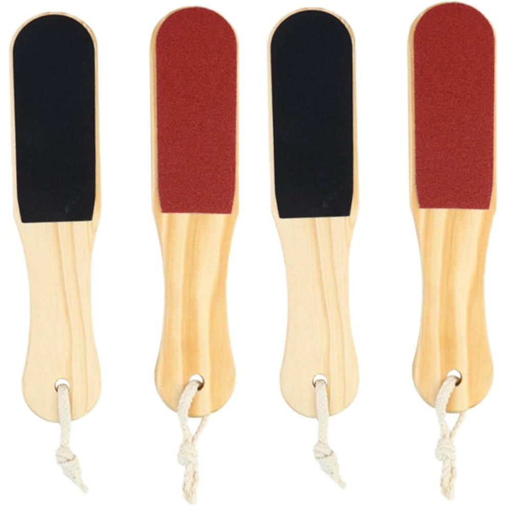 Hkhbjs 4Pcs Wood Foot Washboard Double Sided Pedicure Rub Foot Tool Callus Remover For Heel Exfoliator Dead Skin