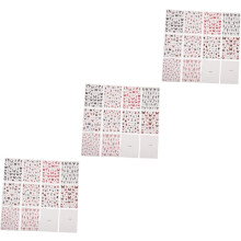3 Sets dekorative Nagelsticker, Nageldekorationen für Nagelkunst, 12 Blatt*3
