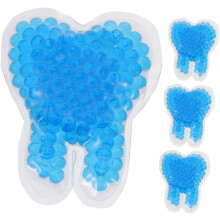 4pcs Reusable Gel Ice Packs for Cold and Hot Therapy Tooth-shaped Material Portable Nursing Ice Bags
