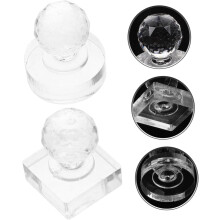 Set van 2 oogschaduwpersgereedschappen - ronde poederstempel met raster van 27 mm