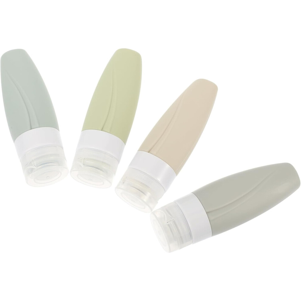 Hkhbjs 4Pcs Silicone Squeeze Travel Bottles Leakproof Containers For Lotion Shampoo Toiletries