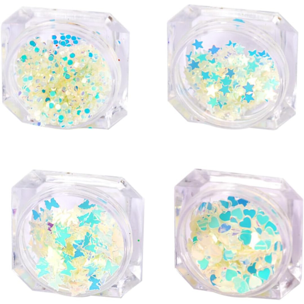 Hkhbjs Nail Art Stickers Of Luminous Sequins Decorative Glitter For Nail Design