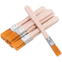 36pcs Nylon Paint Brush with Wood Handle Flat Paddle and Detail Brushes
