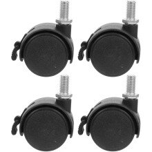 4 Stück 1,25-Zoll-Hochleistungs-Pflanzräder mit Bremse, Gewindeschaft 8x15 mm