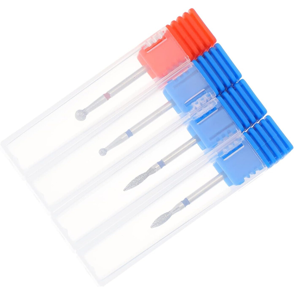 Hkhbjs 4Pcs Tungsten Steel Grinding Head For Nail Drills Manicure Tools For Nail Art And Care
