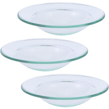 Lot de 3 coupelles en verre pour fondant à cire d'aromathérapie, accessoires pour lampe à cire, porte-parfum
