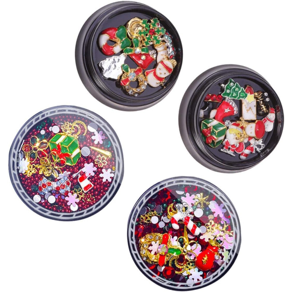 Hkhbjs Nail Art Diamond Christmas Style Charms For Manicure Alloy Nails Snowflakes And Gifts For Holiday