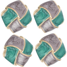 4pcs Vintage Retro liga de metal botões de costura 21mm quadrado botões de artesanato decorativo