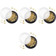Star and Moon Stickers Alloy Nail Art Decor DIY Nail Crafting Manicure Glitter Wide Applicable