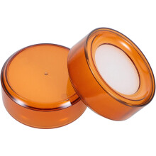 Lot de 2 éponges rondes orange transparentes pour humidifier les doigts lors du comptage de billets