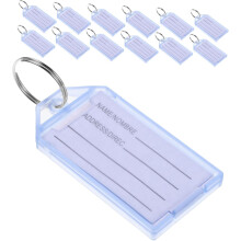 30pcs Plastic Key Tags with Ring Versatile Key Identifiers Luggage Handbags Pets and USB Drives Durable and User Friendly Design