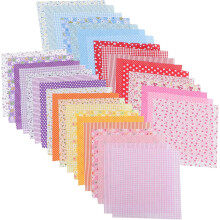 DIY katoenen patchwork stoffenset, 35 stuks puur katoenen naaistof assortiment voor meisjes en kinderen