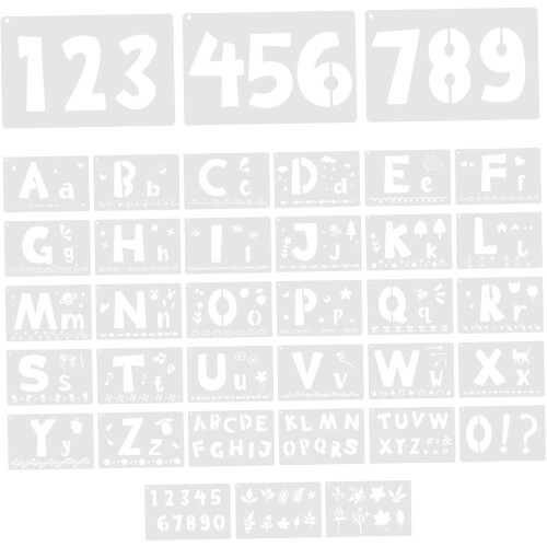 36-teiliges Alphabet-Zahlen-Malvorlagen-DIY-Bastelset