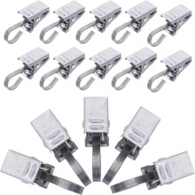 36 Teppichclips, Wandbehangklemmen, robuste Ausführung, Edelstahl, silberfarben, sicherer Halt