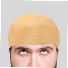 cuffie in lattice gialle per la testa calva, per uomo e donna, costume realistico per giochi di ruolo con testa calva