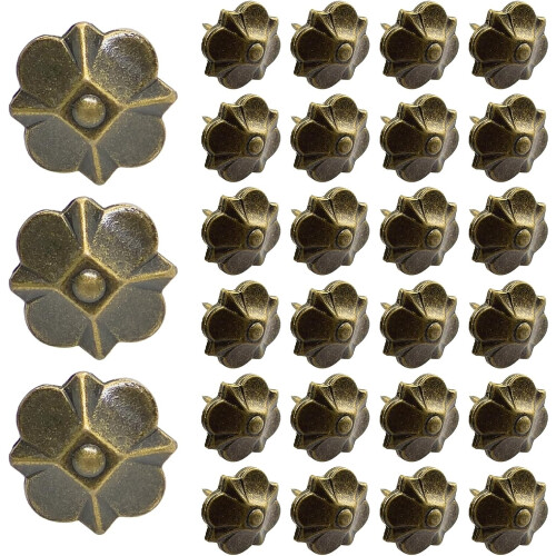 30pcs Antique Push Pins Four Leaf Clover Decorative Upholstery Tacks