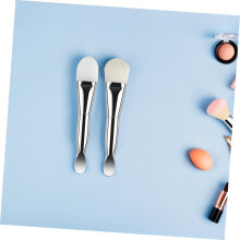 2pcs Double-ended Silicone Facial Brush for Gentle Cleansing Mask Application Soft Bristles Multi-functional Beauty Tool