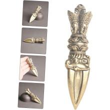 2 Stück tibetische Messingstößel-Ornamente, einzigartige Dharma-Kunsthandwerks-Heimdekoration